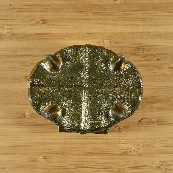 Vintage Limoges Style Porcelain Top Trinket Jewelry Metal Box, Made in Japan - Picture 7 of 9